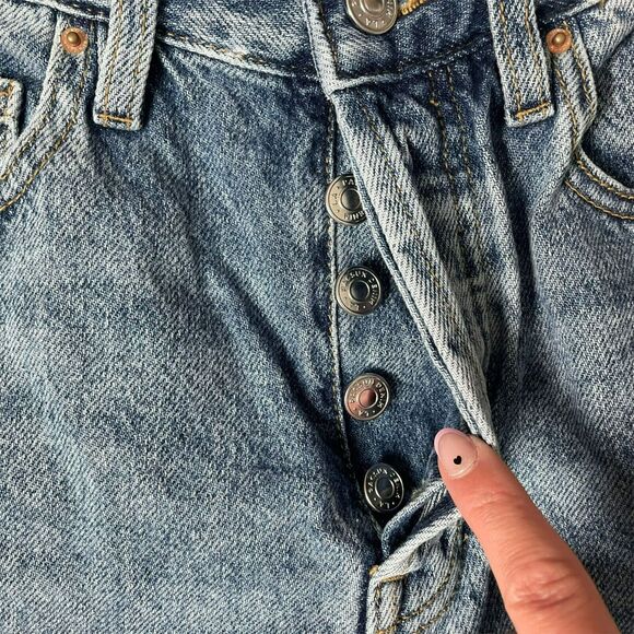 Pacsun Hi Rise Bootcut Jeans Flare Button Fly Retro Size 26 Pockets Medium Wash - Picture 3 of 10